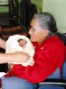 Great grandmother Felicitas Pena holds him