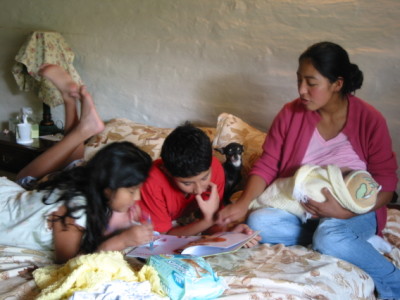 With Ecuadorian immigrant cousins