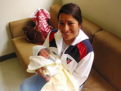 Peruvian Cousin holds new arrival